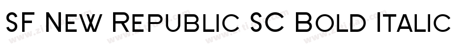 SF New Republic SC Bold Italic字体转换